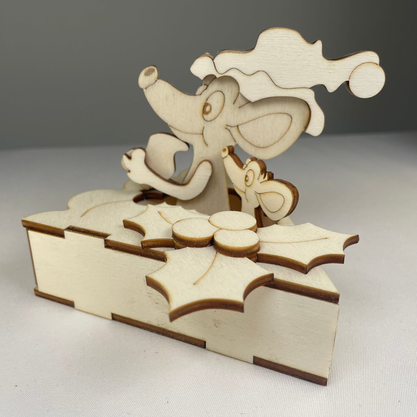 Festive Mice in the Pie - Pre-Built Model by Curious Rabbit ®