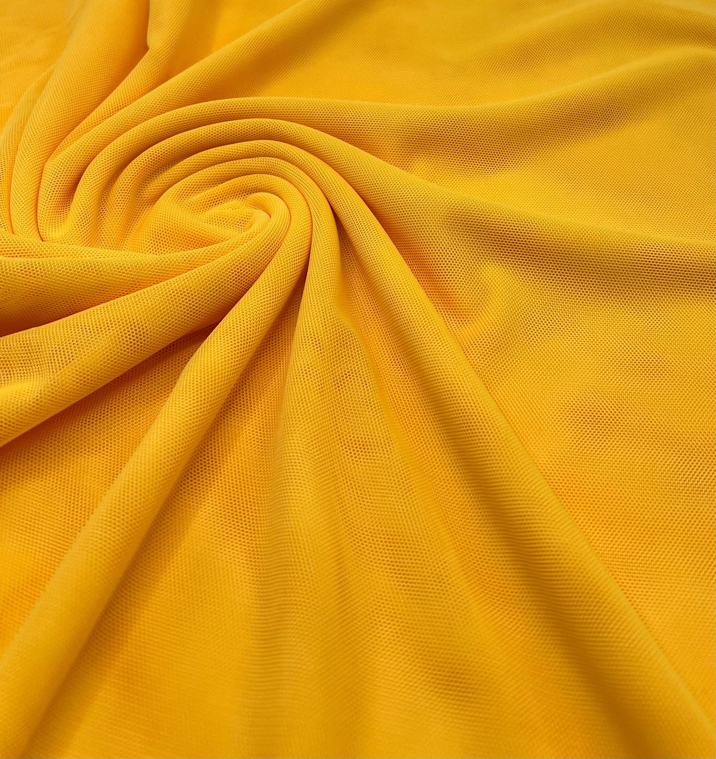 Plain Yellow Mesh Fabric Stretch