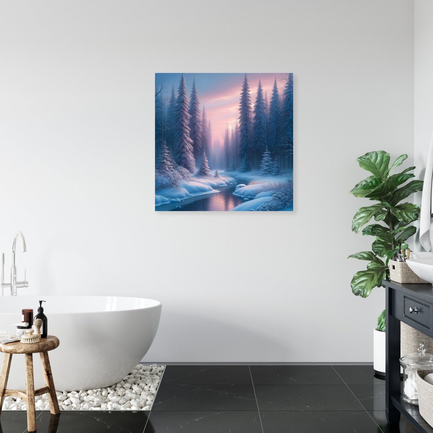 Winter Twilight Serenity Canvas