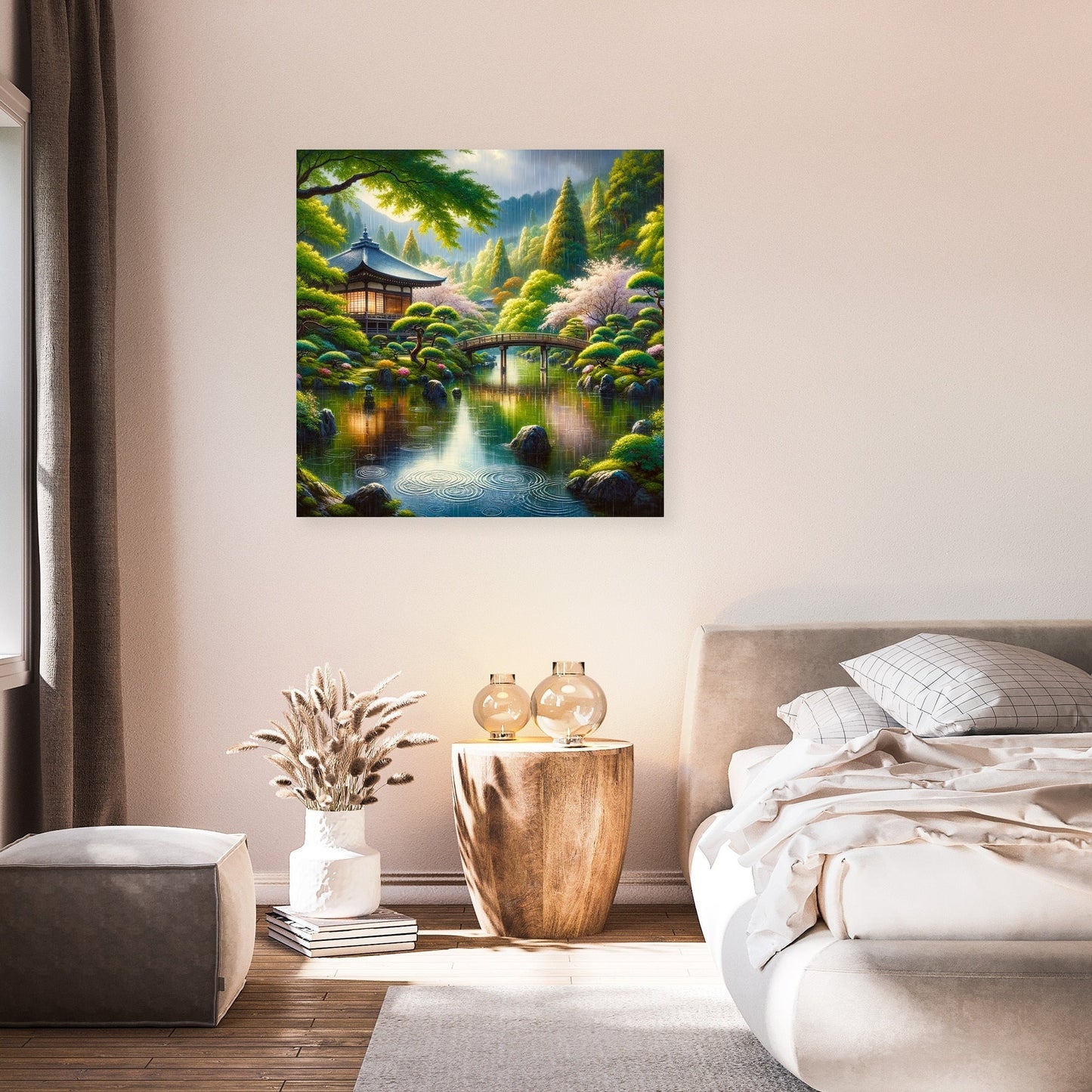 Rainy Kyoto Garden Canvas