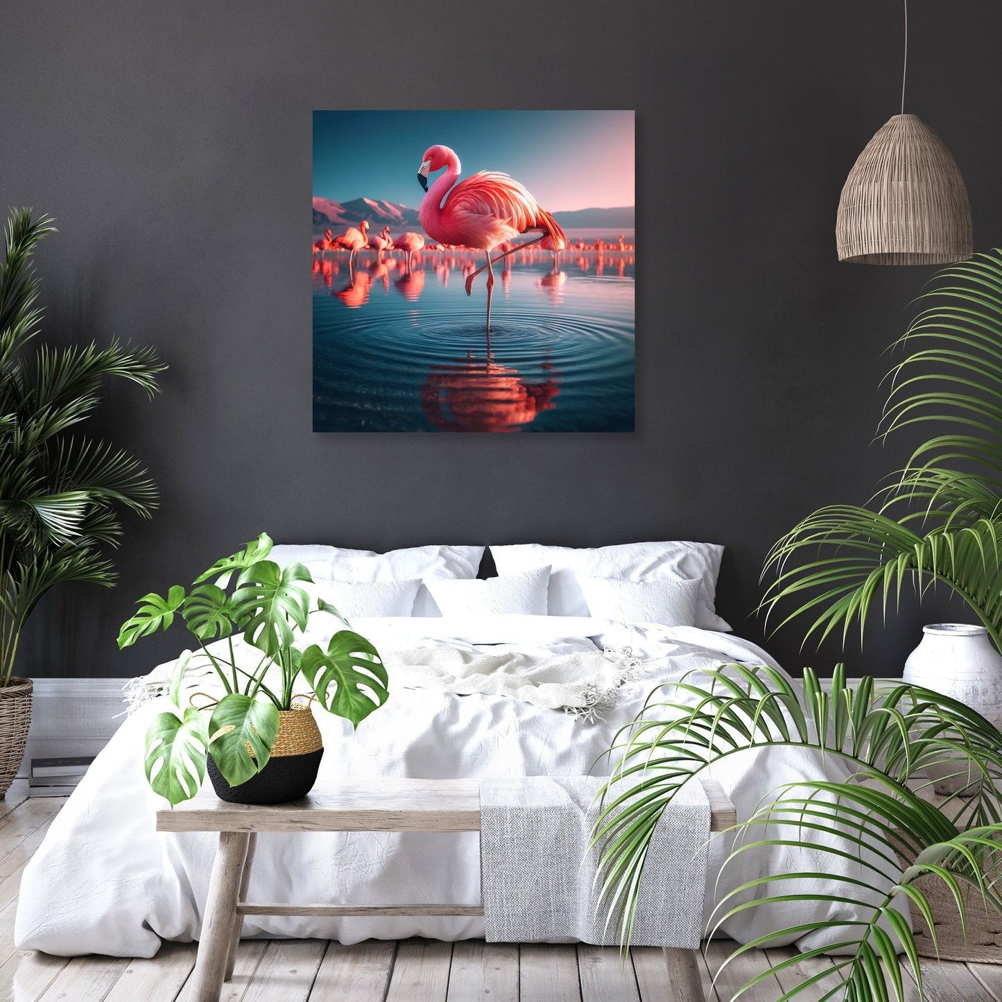 Flamingo Grace Canvas