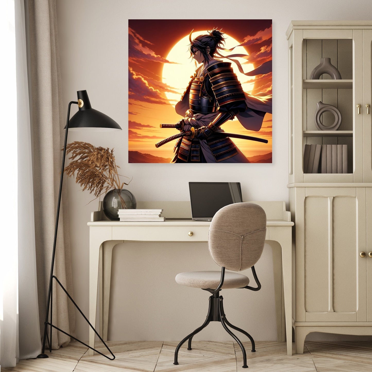 Sunset Samurai's Resolve Canvas