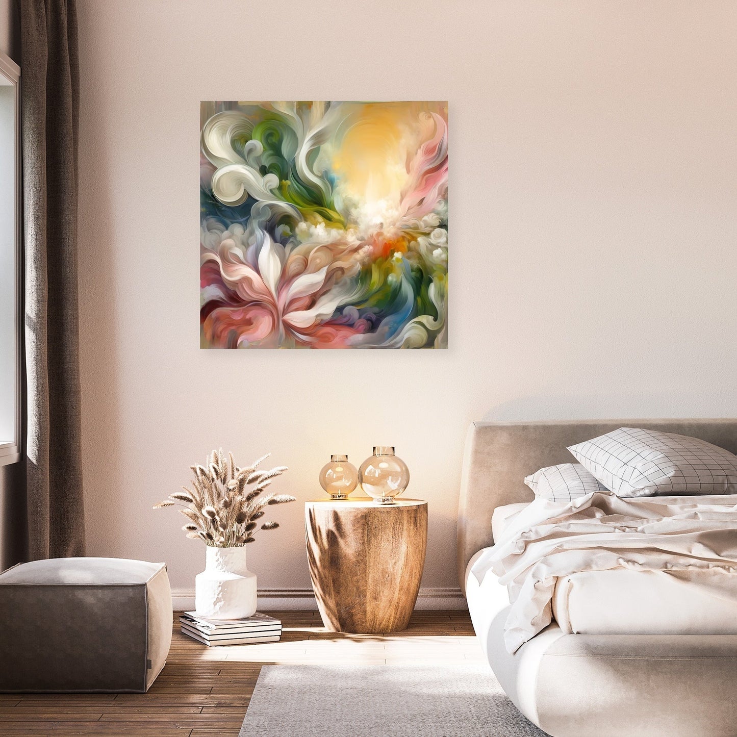 Spring Renewal Abstract Canvas