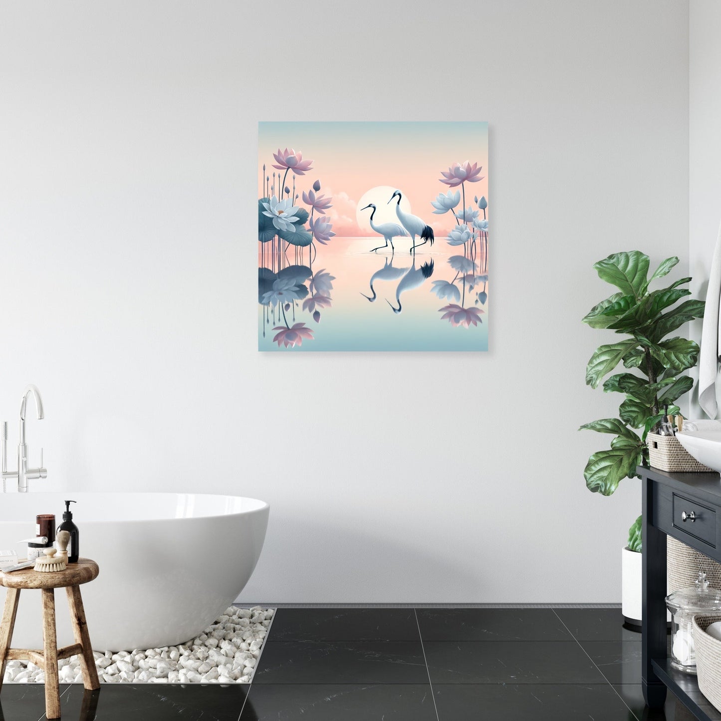 Graceful Cranes Canvas