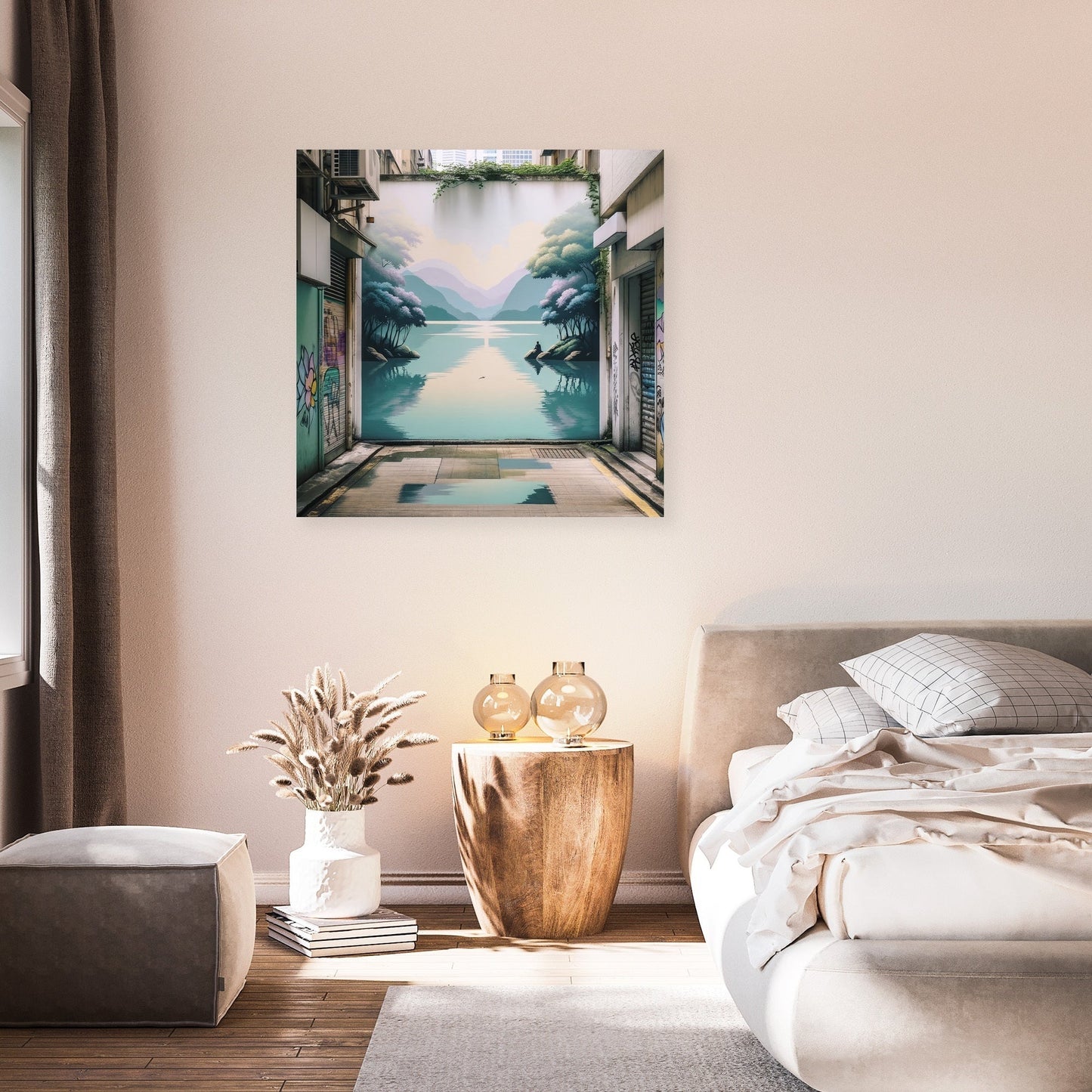 Serene Lake Alley Canvas