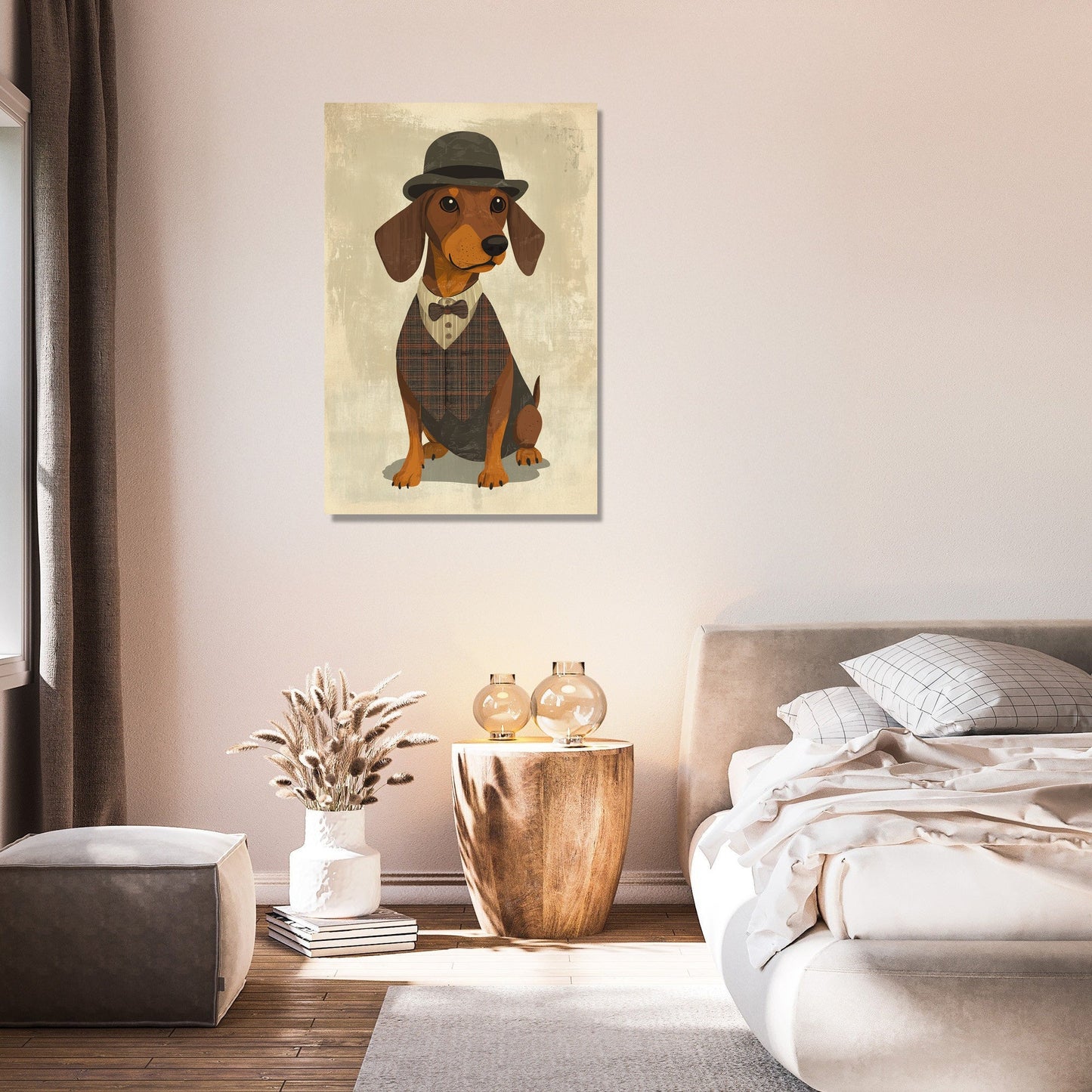 Dachshund's Dapper Canvas