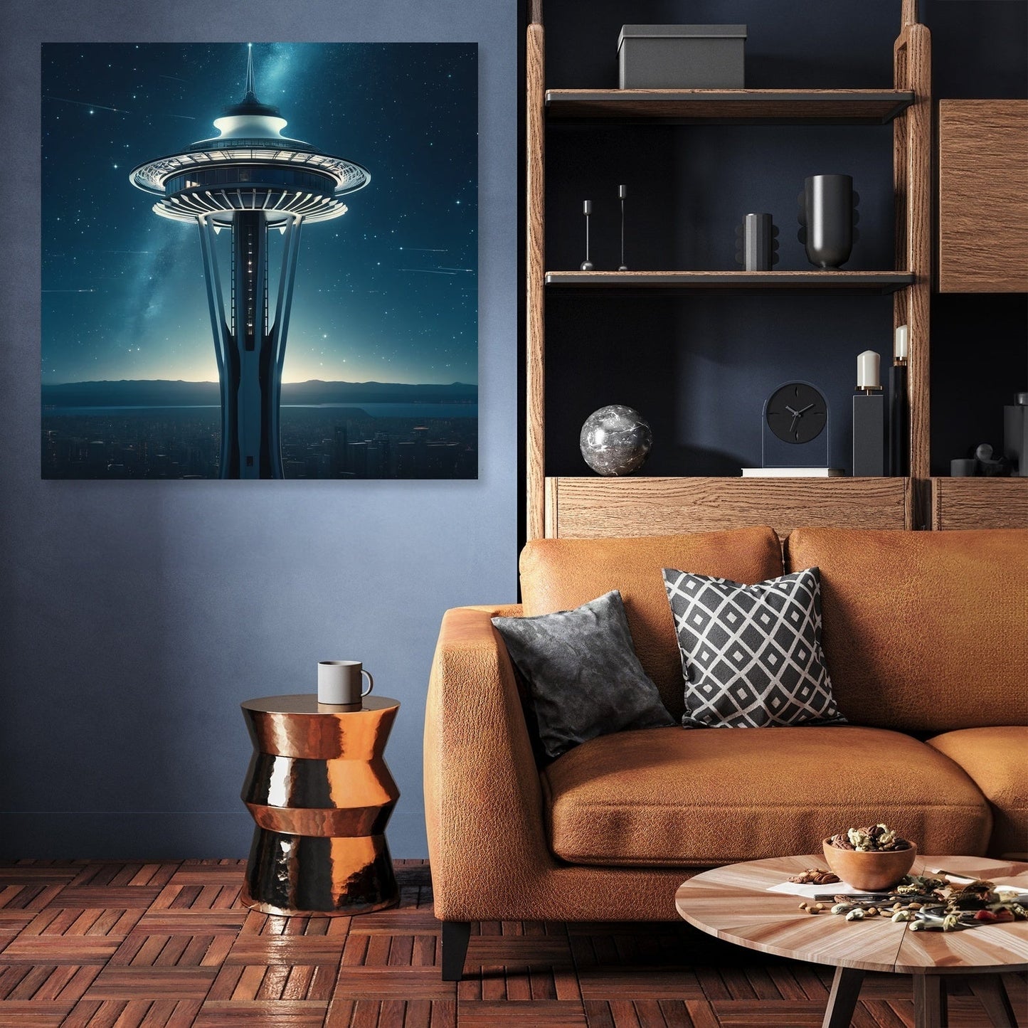 Space Needle Sky Canvas