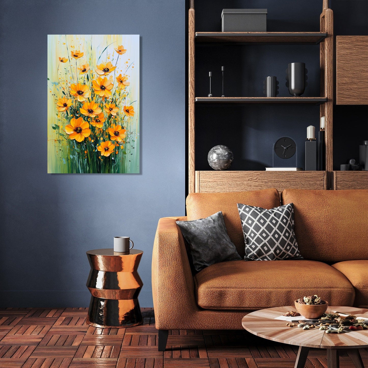 Marigold Flourish Canvas