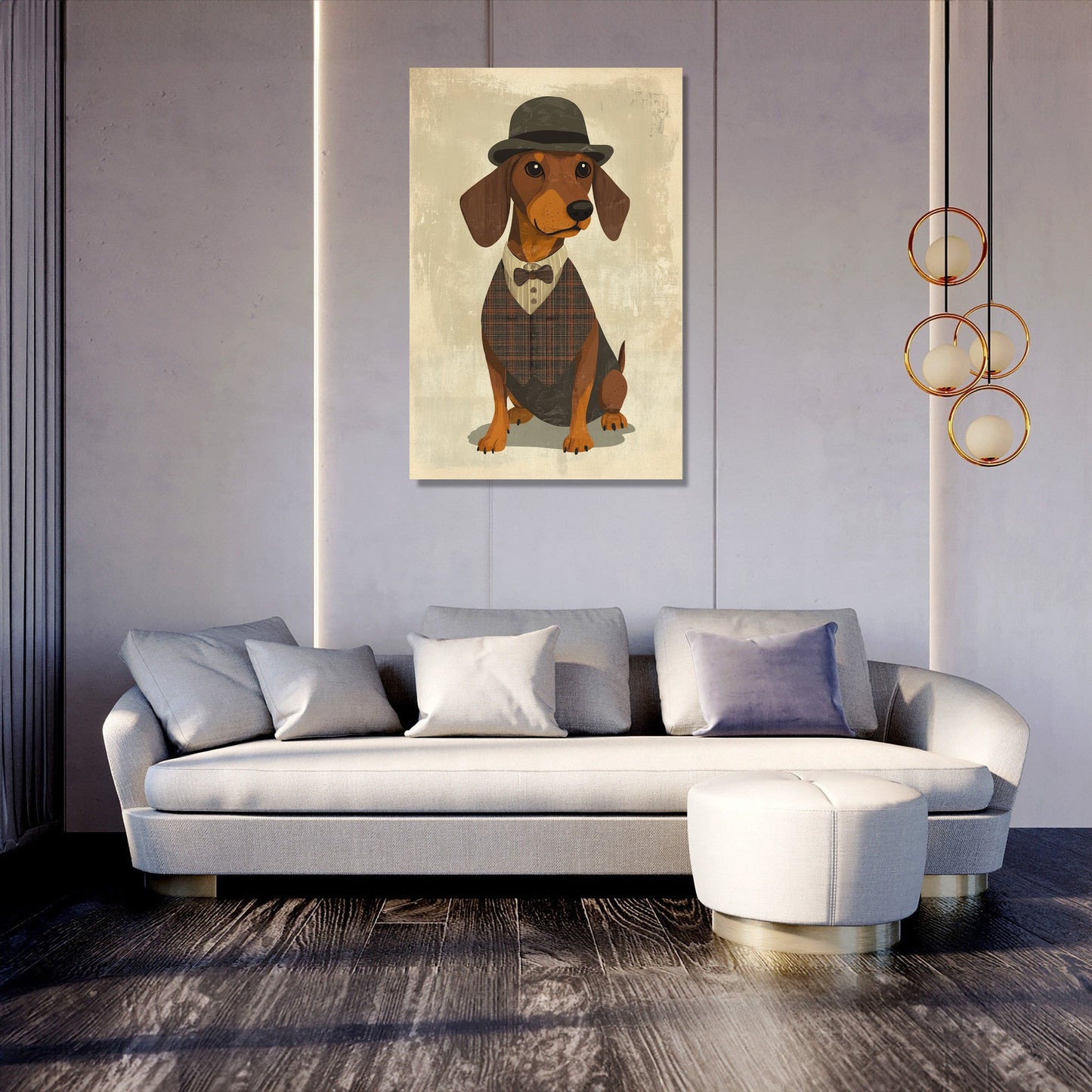 Dachshund's Dapper Canvas