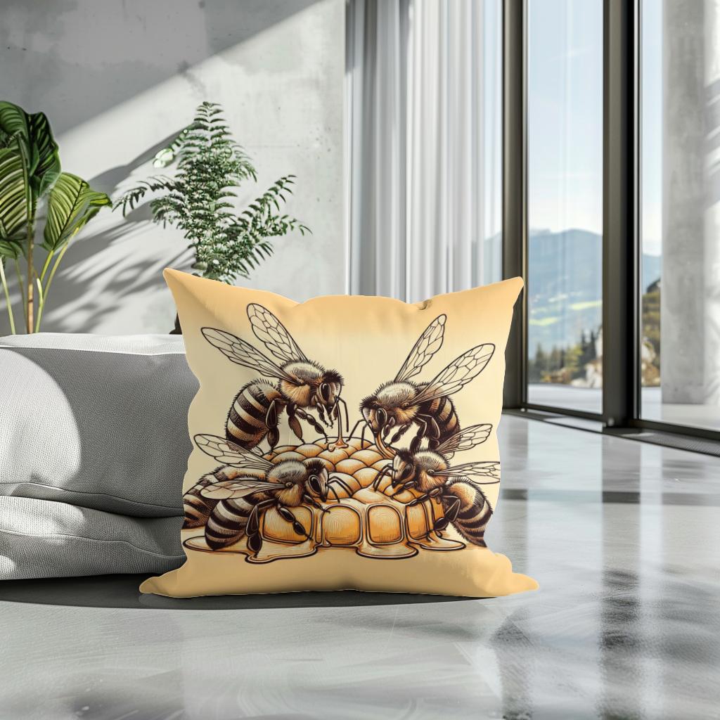 Honeyed Harmony Cotton Cushion