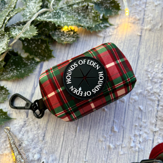 Tartan Me Up - Red & Cream Tartan Design Poop Bag Holder