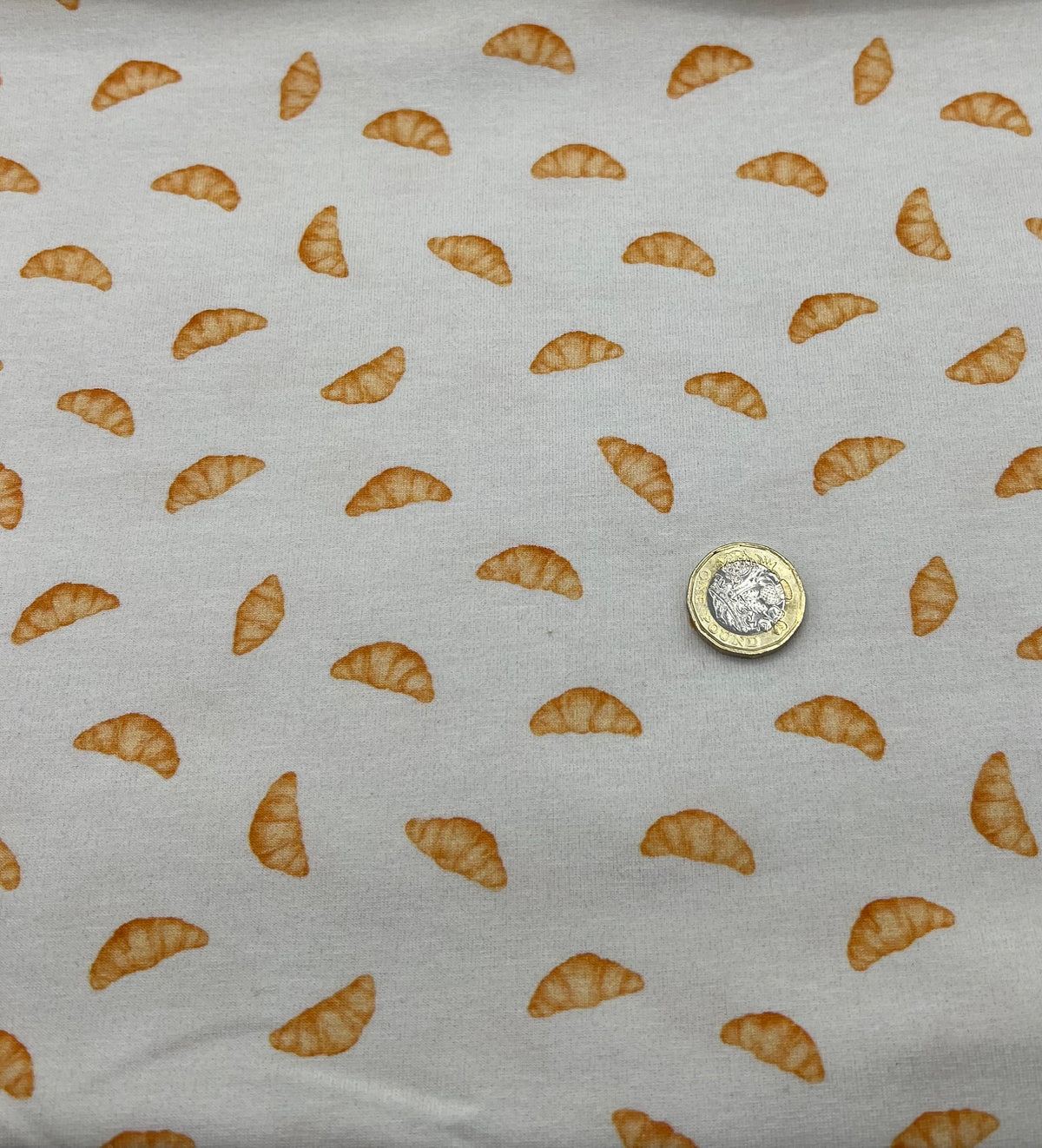 Croissant Morning Print Cotton Stretch Jersey 200 GSM 95/5 Lycra 4 Way Stretch