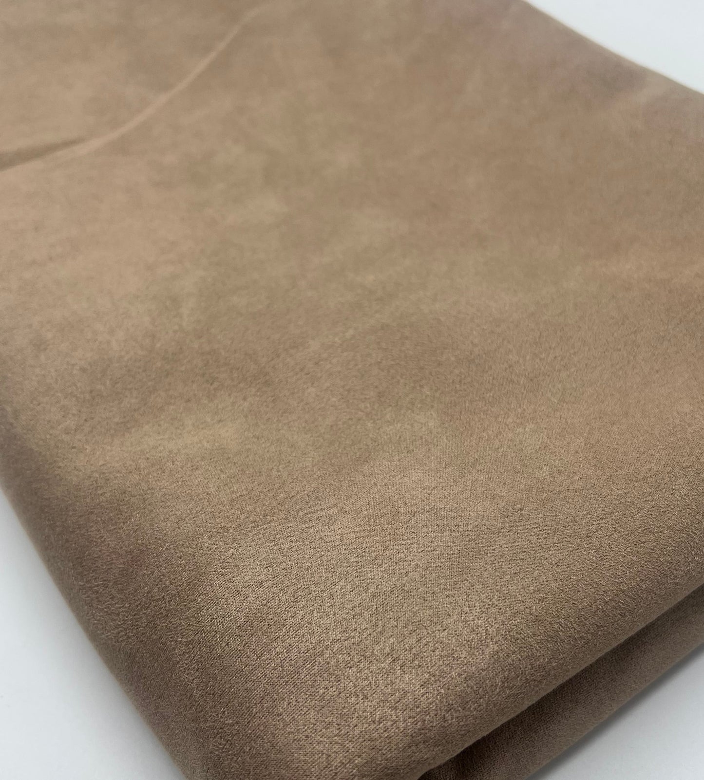Tan Scuba Suede Jersey Fabric 280GSM 2 Way Stretch
