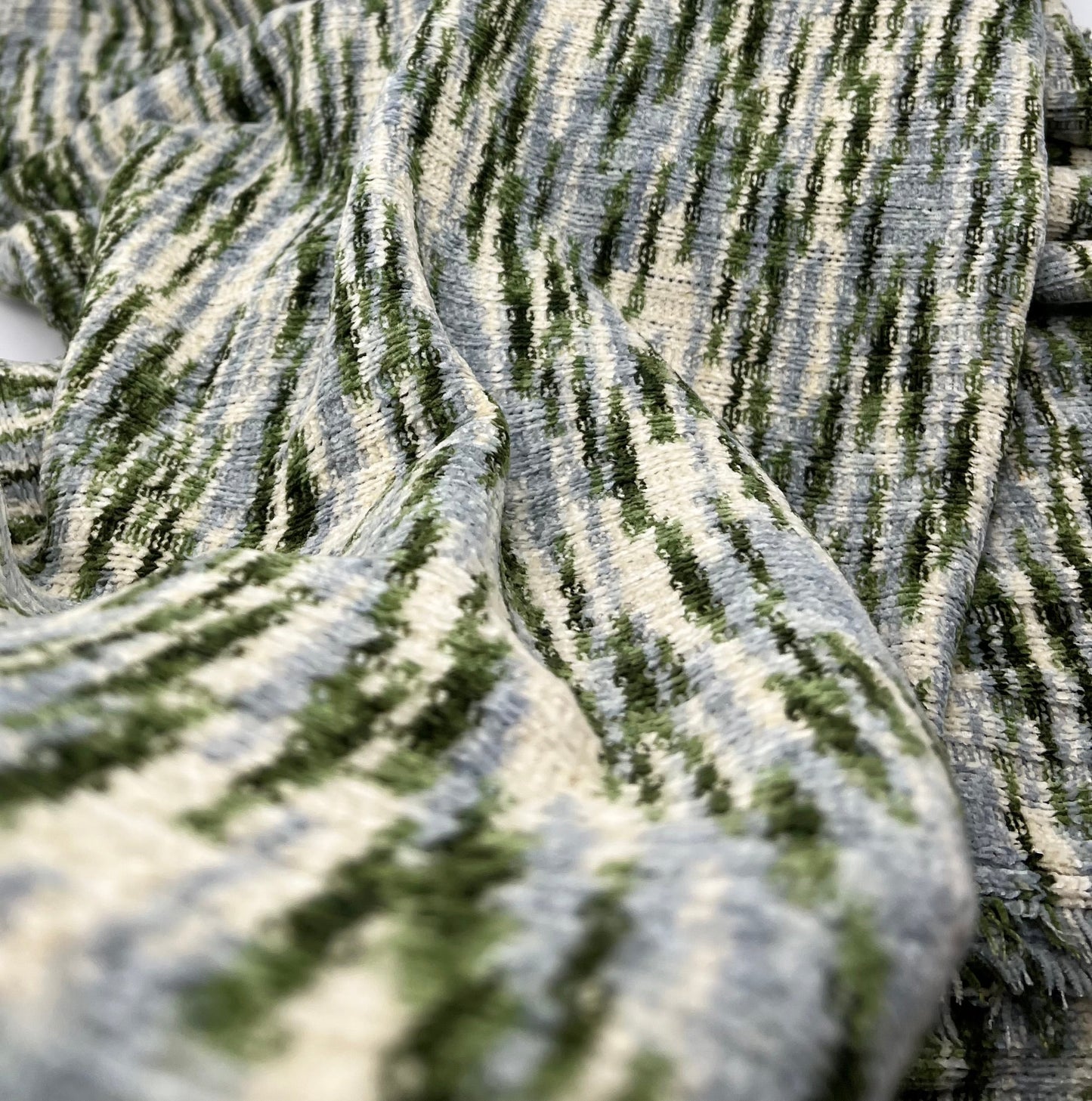 Green Chunky Cosy Knitted 260GSM 2 Way Stretch Fabric