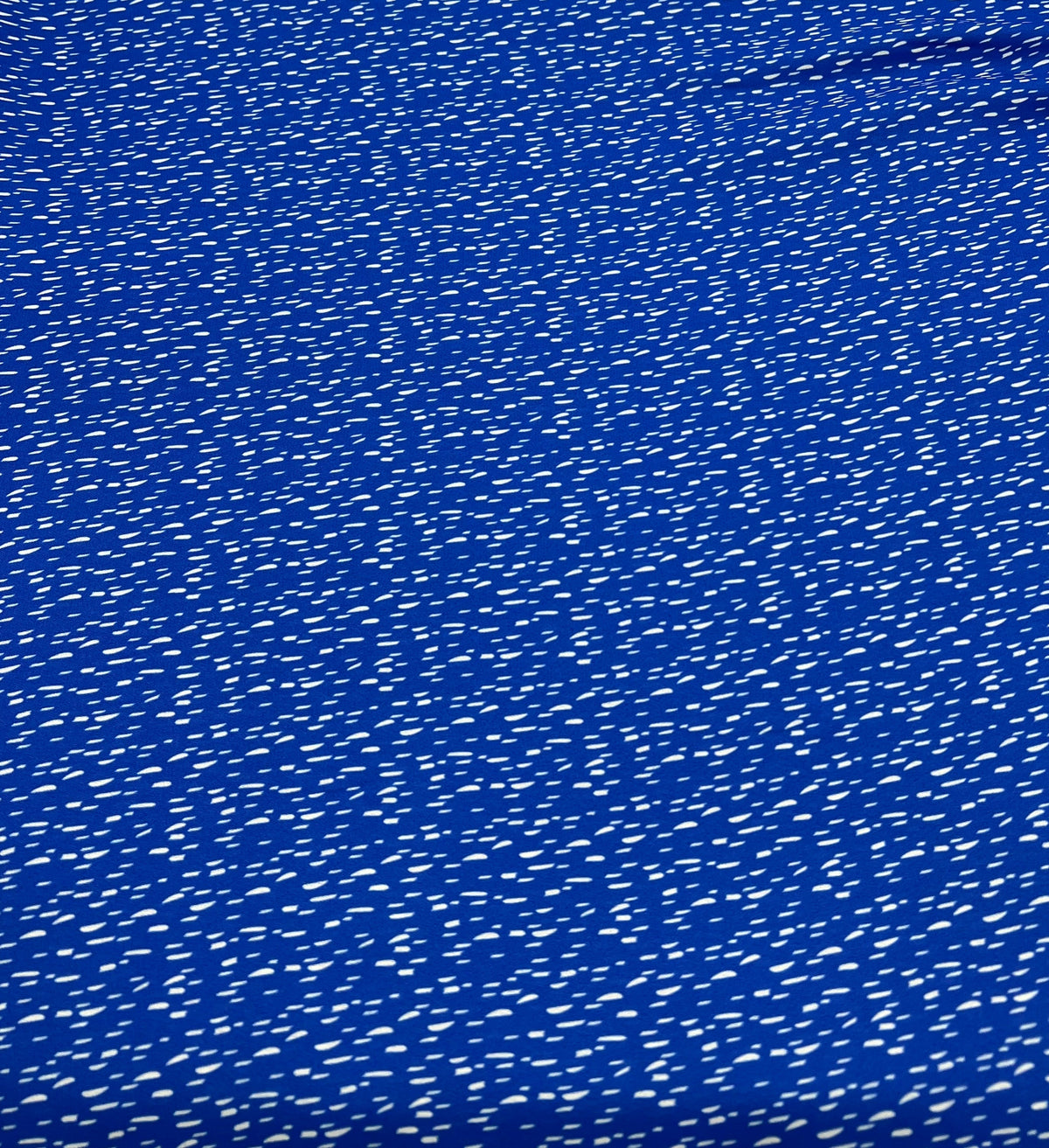 Blue White Print Lightweight Crepe Fabric 110GSM Non Stretch