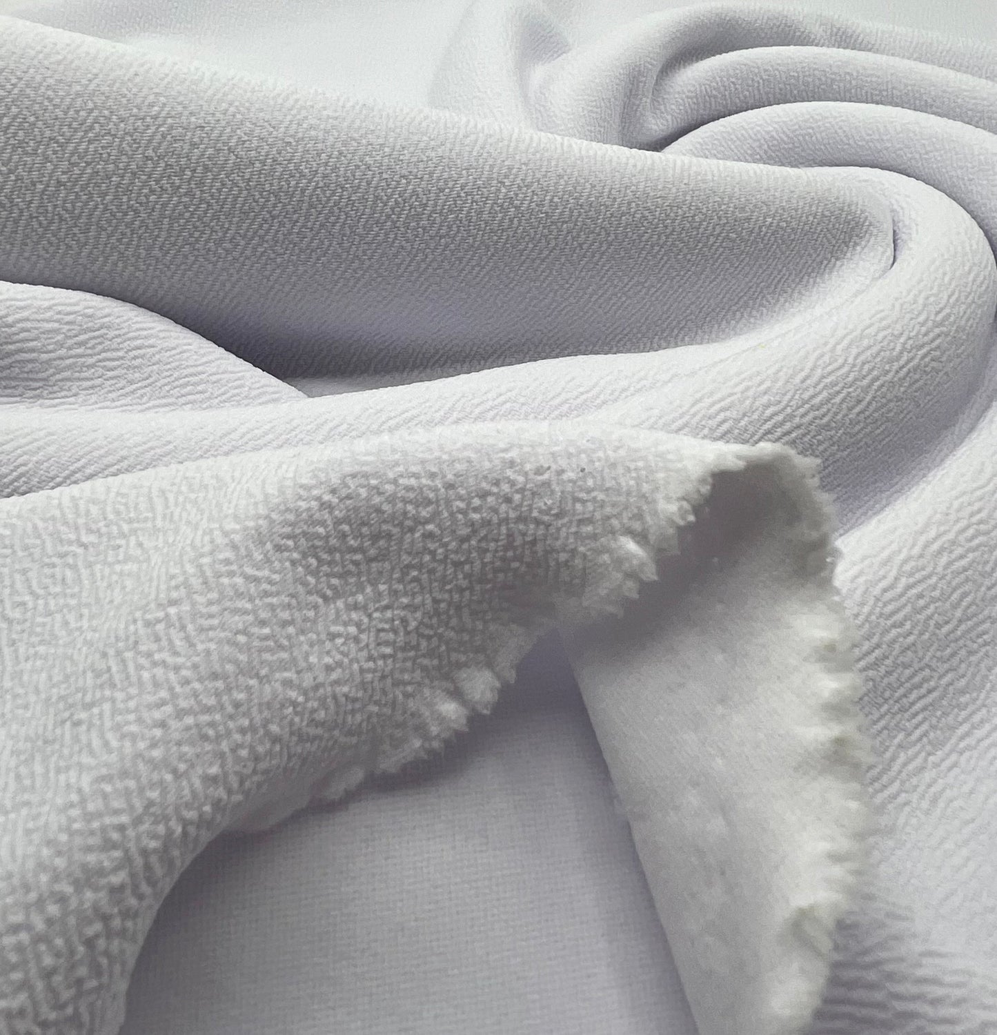 Plain White Liverpool Bullet Stretch Fabric