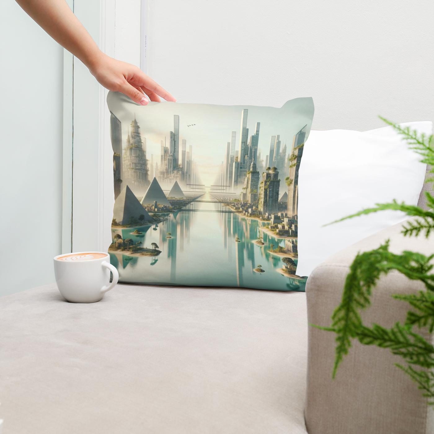 Timeless City Reflections Cotton Cushion