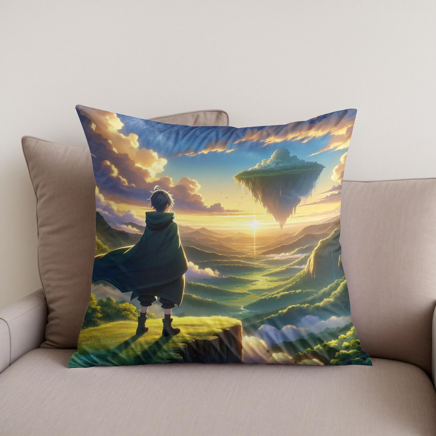 Sky Whisperer's Journey Cotton Cushion