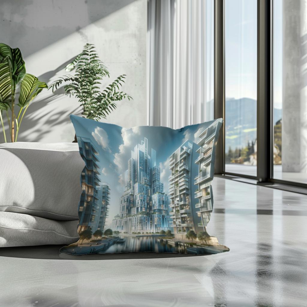 Future Skyline Cotton Cushion