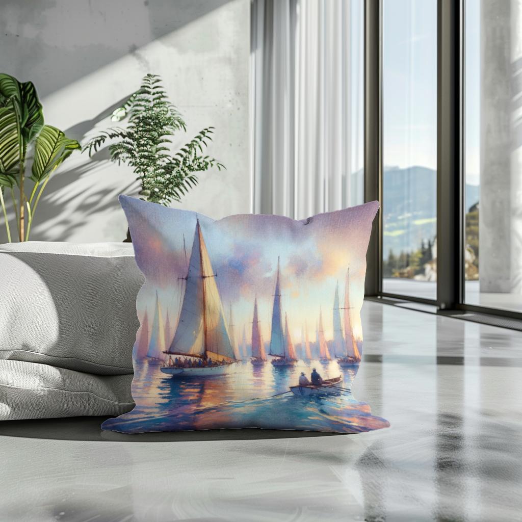 Dawn's Regatta Cotton Cushion