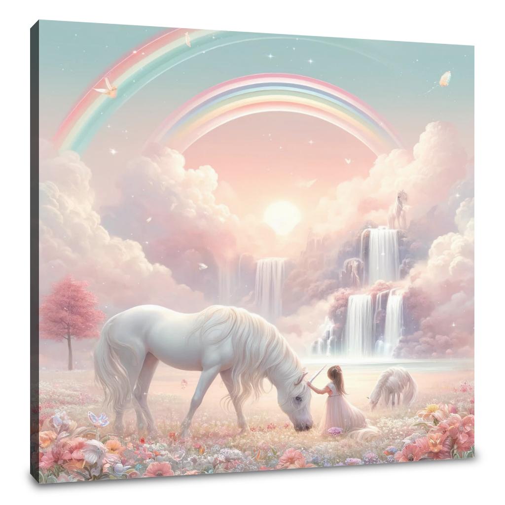 Enchanted Unicorn Meadow Canvas