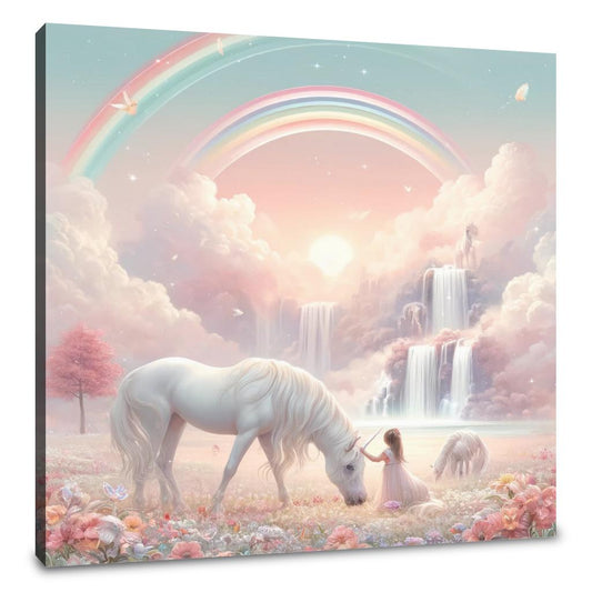 Enchanted Unicorn Meadow Canvas