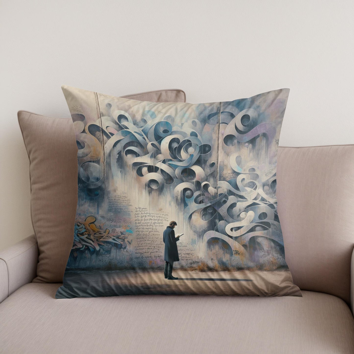 Poetic Murals Cotton Cushion