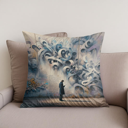 Poetic Murals Cotton Cushion
