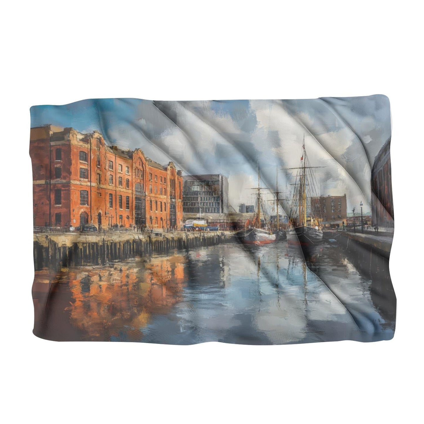 Liverpool Port Reflections Blanket