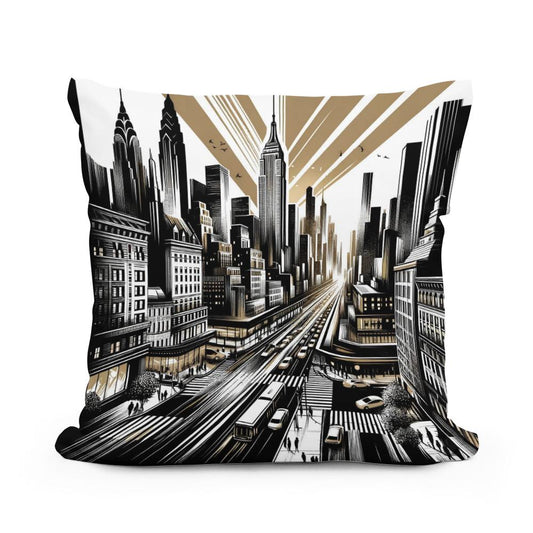 City Pulse: Urban Rhythms Cotton Cushion