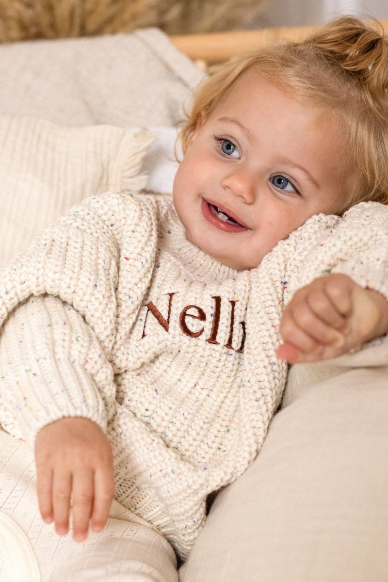 COZY Rainbow Speckle Chunky Sweater | Natural