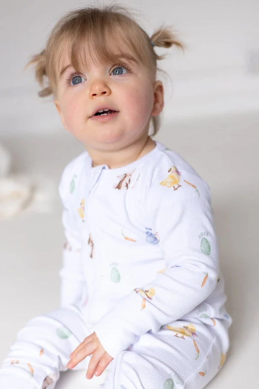 The COZY Hop Sleepsuit Ribbed Cotton Zip One Piece