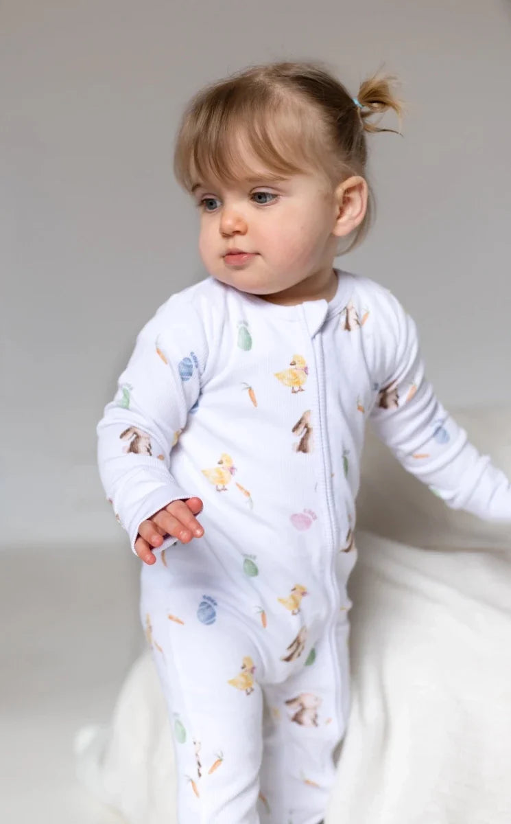 The COZY Hop Sleepsuit Ribbed Cotton Zip One Piece
