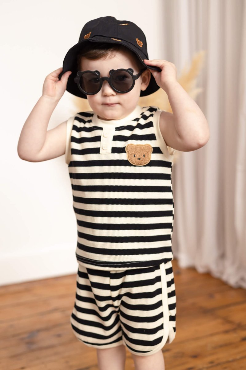 The Bear Beach Stripe Shorts & T-Shirt