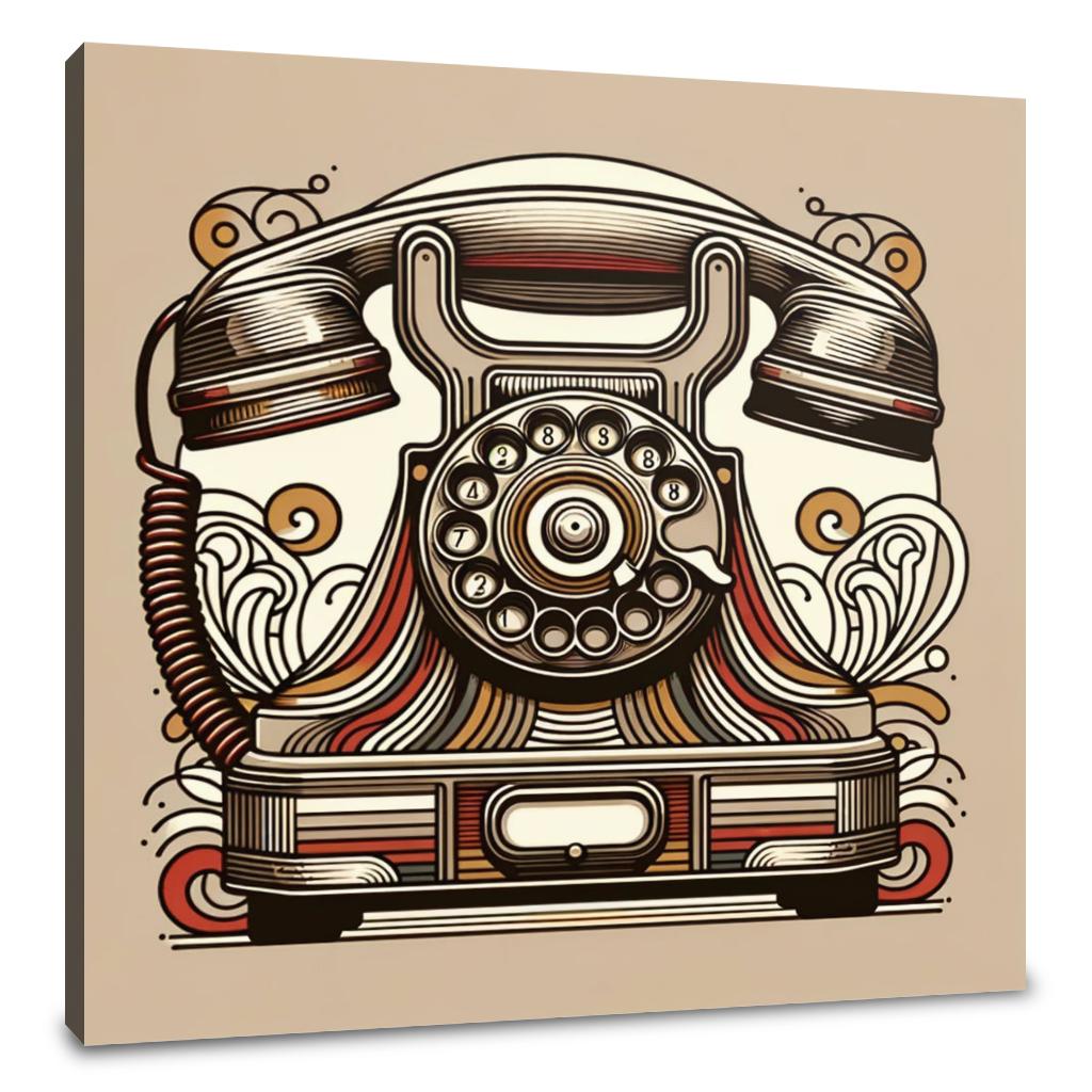 Nostalgic Phone Canvas