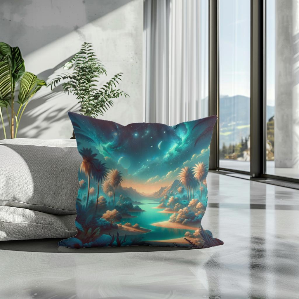 Celestial Oasis Cotton Cushion