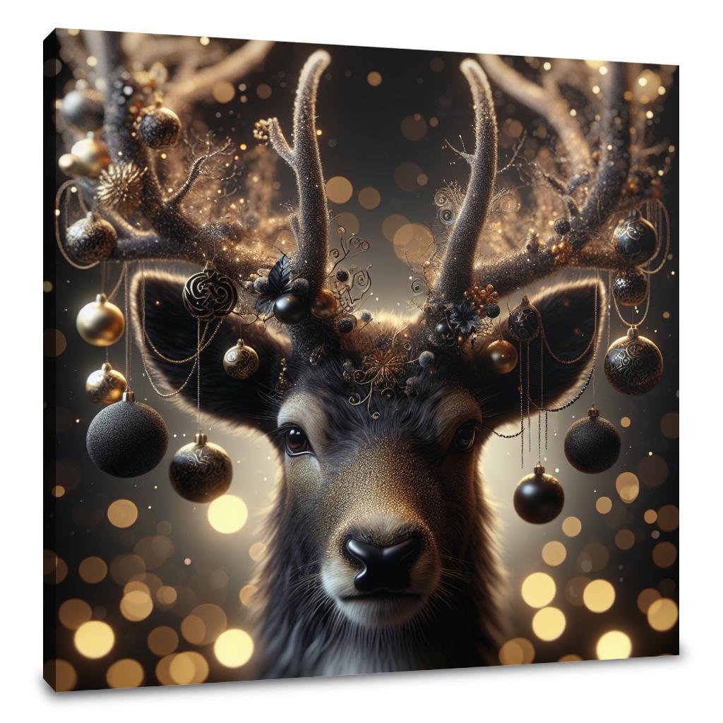 Enchanted Christmas Reindeer Canvas