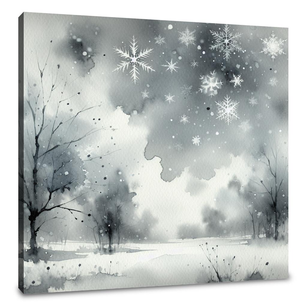 Winter's Whispering Snowfall Canvas