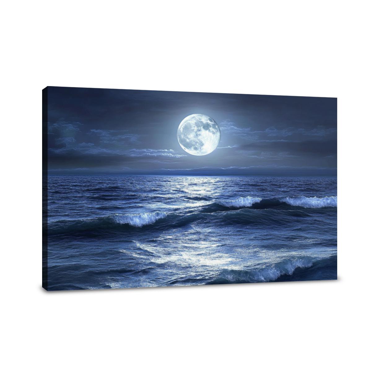 Moonlight Wave Whisper Canvas