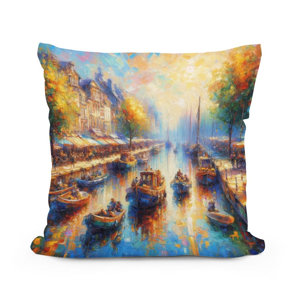 Sunlit Serenade Cotton Cushion