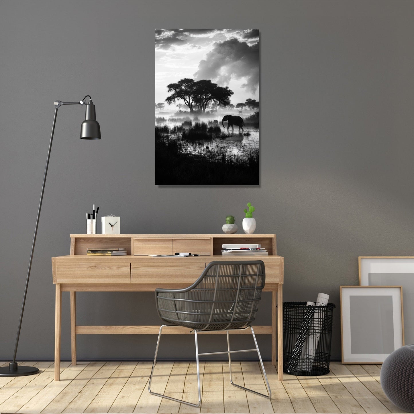 Botswana Twilight Reflections Canvas