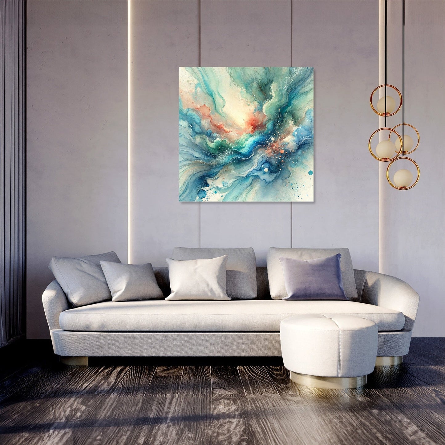 Oceanic Dream Swirl Canvas