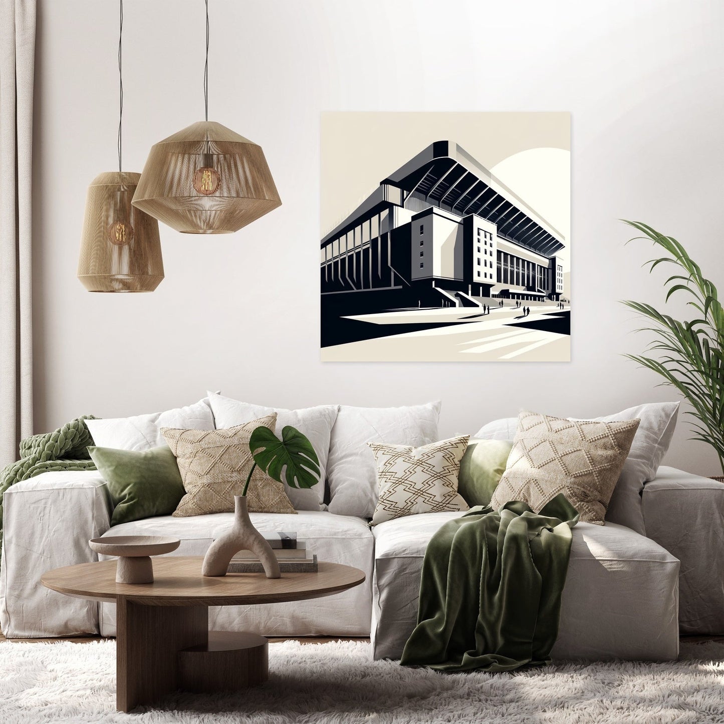 Modernist Anfield Stadium Liverpool Canvas