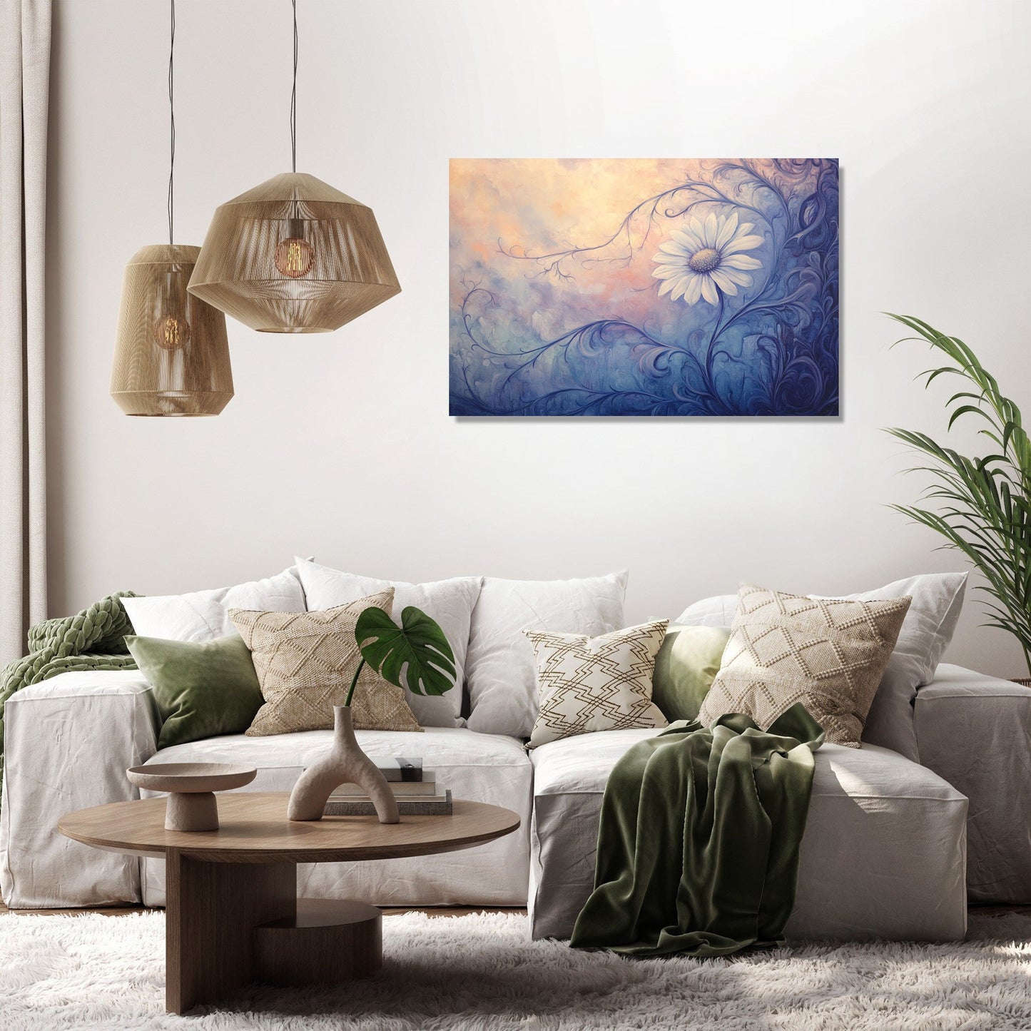 Melancholic Daisy Canvas