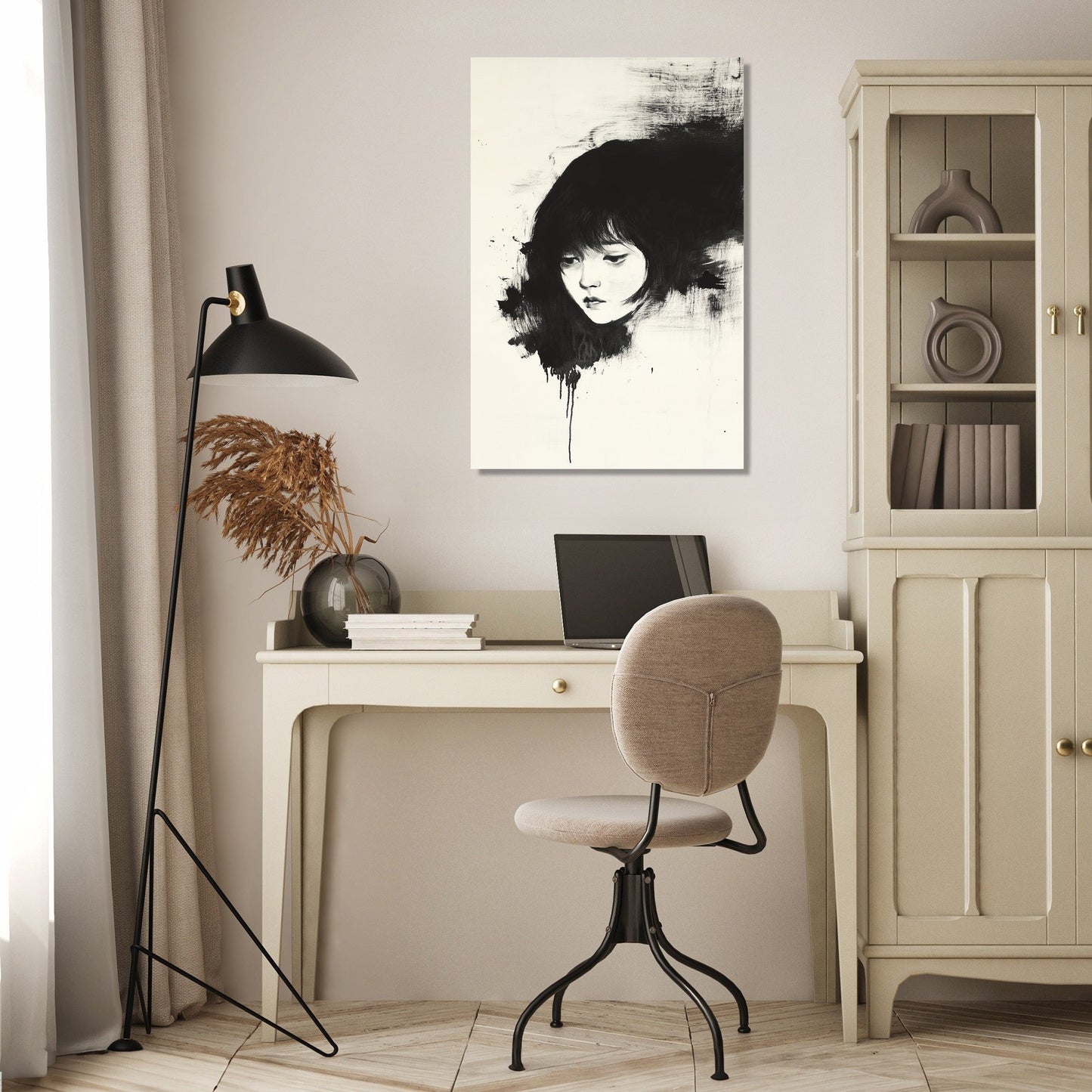 Contemplative Girl Canvas