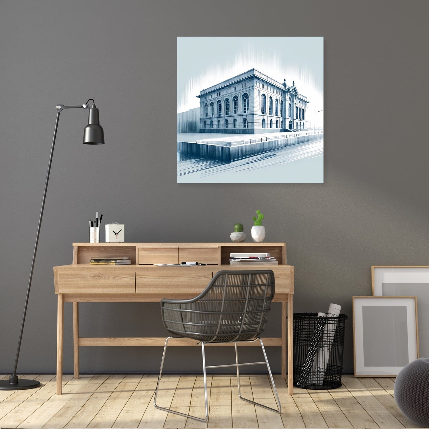 Minimalist Merseyside Maritime Museum Liverpool Canvas