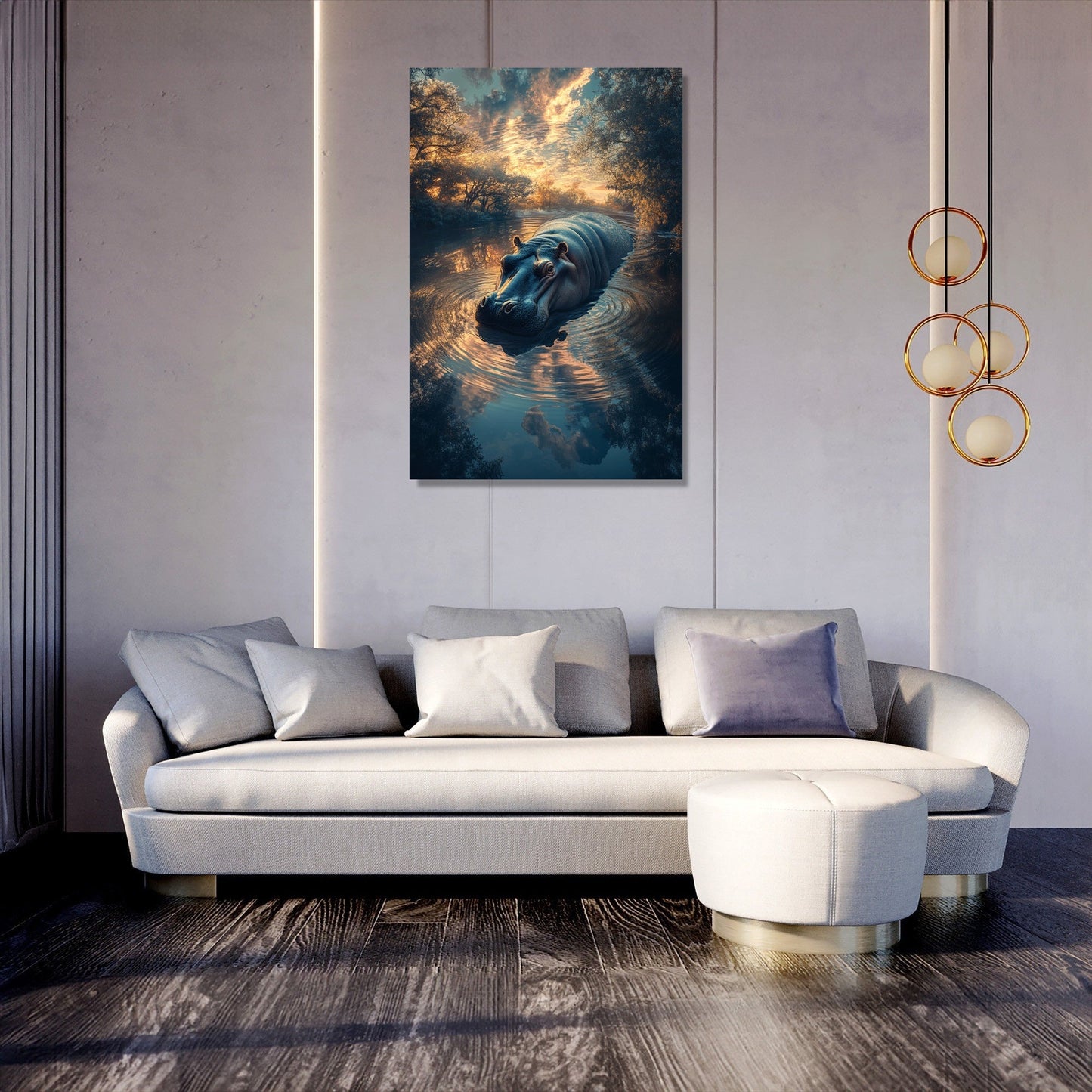 Hippo’s Dream Afloat Canvas