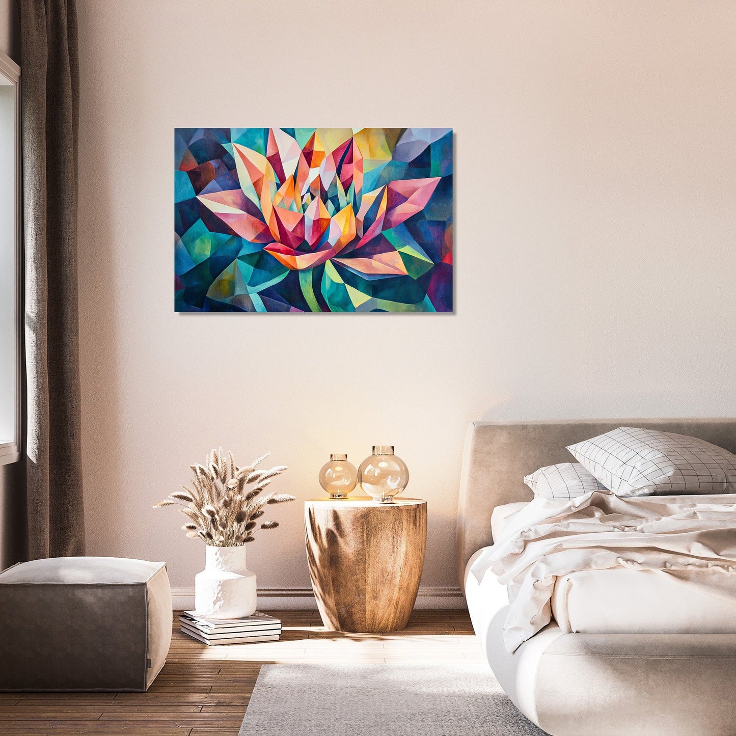 Geometric Blossom Canvas