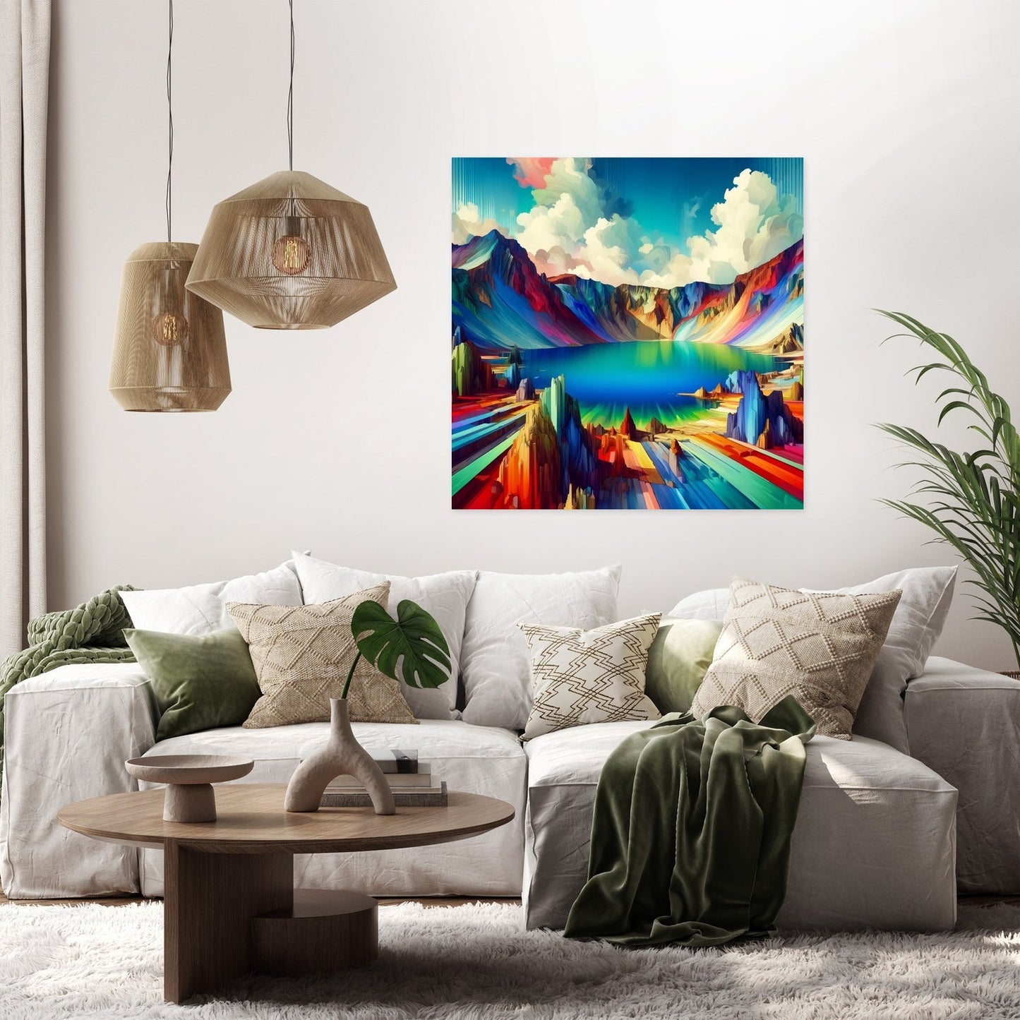 Surreal Crater Canvas