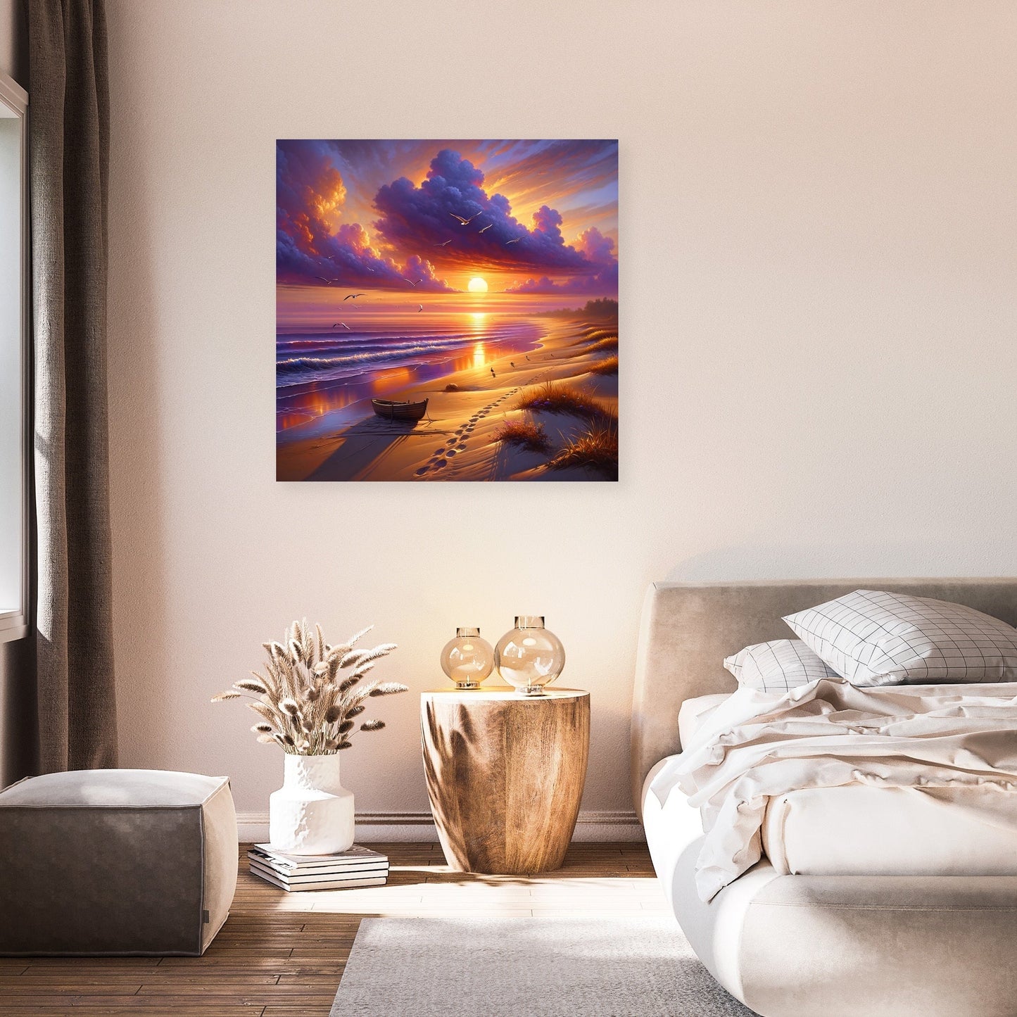 Sunset Serenity Shore Canvas